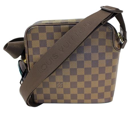 lv n41442|LOUIS VUITTON Damier Ebene Olaf PM Shoulder Bag N41442 .